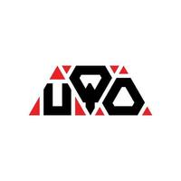 uqo-Dreieck-Buchstaben-Logo-Design mit Dreiecksform. uqo-Dreieck-Logo-Design-Monogramm. Uqo-Dreieck-Vektor-Logo-Vorlage mit roter Farbe. uqo dreieckiges Logo einfaches, elegantes und luxuriöses Logo. uqo vektor
