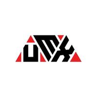 umx-Dreieck-Buchstaben-Logo-Design mit Dreiecksform. umx-Dreieck-Logo-Design-Monogramm. Umx-Dreieck-Vektor-Logo-Vorlage mit roter Farbe. umx dreieckiges Logo einfaches, elegantes und luxuriöses Logo. ähm vektor