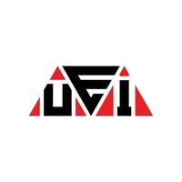 UEI-Dreieck-Buchstaben-Logo-Design mit Dreiecksform. UEI-Dreieck-Logo-Design-Monogramm. UEI-Dreieck-Vektor-Logo-Vorlage mit roter Farbe. uei dreieckiges logo einfaches, elegantes und luxuriöses logo. uei vektor