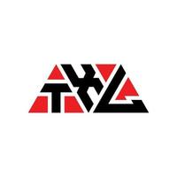 txl-Dreieck-Buchstaben-Logo-Design mit Dreiecksform. txl-Dreieck-Logo-Design-Monogramm. txl-Dreieck-Vektor-Logo-Vorlage mit roter Farbe. txl dreieckiges Logo einfaches, elegantes und luxuriöses Logo. txl vektor