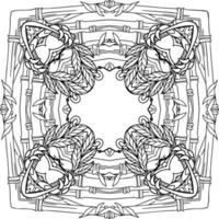 abstraktes Mandala für Malbuch vektor