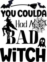Halloween. Du hättest eine böse Hexe haben können vektor