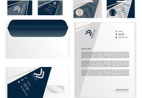 Corporate Identity Mockup Visitenkarte, Briefkopf, ID-Karte, Mockup-Vorlage vektor