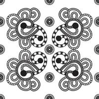 handgezeichnetes Doodle-Blumenmuster, Mandala-Blumenmuster vektor