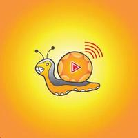 Live-Streaming-Schnecke-Symbol-Vektor-Illustration vektor