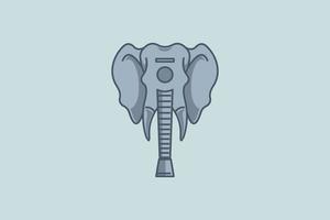 gitarr elefant illustration enkel vektor