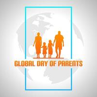 global dag av föräldrar vektorillustration. vektor
