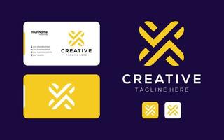 kreatives X-Monogramm-Logo-Design für Ihr Unternehmen vektor