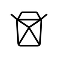packning för att äta ikon vektor. isolerade kontur symbol illustration vektor