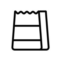 förpackningslåda engångs vektor ikon. isolerade kontur symbol illustration