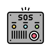 sos-panel für alte menschen, farbsymbol, vektor, illustration vektor