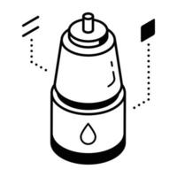 ein Sport-Wasserflaschen-Symbol, editierbarer Vektor