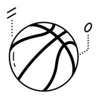 eine Ikone des Basketball-Liniendesigns vektor