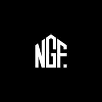 ngf-Buchstaben-Design. ngf-Buchstaben-Logo-Design auf schwarzem Hintergrund. ngf kreative Initialen schreiben Logo-Konzept. ngf-Buchstaben-Design. ngf-Buchstaben-Logo-Design auf schwarzem Hintergrund. n vektor