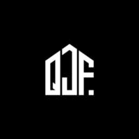 qjf-Buchstaben-Design. qjf-Buchstaben-Logo-Design auf schwarzem Hintergrund. qjf kreative Initialen schreiben Logo-Konzept. qjf-Buchstaben-Design. qjf-Buchstaben-Logo-Design auf schwarzem Hintergrund. q vektor