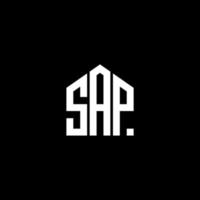 SAP-Brief-Logo-Design auf schwarzem Hintergrund. sap kreative Initialen schreiben Logo-Konzept. Design von SAP-Briefen. vektor