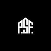 psf-Buchstaben-Design.psf-Brief-Logo-Design auf schwarzem Hintergrund. psf kreative Initialen schreiben Logo-Konzept. psf-Buchstaben-Design.psf-Brief-Logo-Design auf schwarzem Hintergrund. p vektor