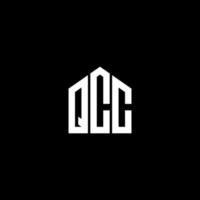 qcc brev logotyp design på svart bakgrund. qcc kreativa initialer brev logotyp koncept. qcc bokstav design.qcc bokstav logo design på svart bakgrund. q vektor
