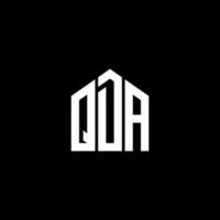 qda-Buchstaben-Logo-Design auf schwarzem Hintergrund. qda kreatives Initialen-Buchstaben-Logo-Konzept. qda Briefgestaltung. vektor
