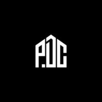 pdc-Buchstaben-Logo-Design auf schwarzem Hintergrund. pdc kreative Initialen schreiben Logo-Konzept. pdc-Briefgestaltung. vektor