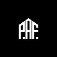 Paf-Brief-Design.Paf-Brief-Logo-Design auf schwarzem Hintergrund. paf kreative Initialen schreiben Logo-Konzept. Paf-Brief-Design.Paf-Brief-Logo-Design auf schwarzem Hintergrund. p vektor