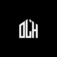 olh brev logotyp design på svart bakgrund. olh kreativa initialer brev logotyp koncept. olh bokstavsdesign. vektor