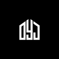 oyj-Buchstabendesign. oyj-Buchstaben-Logo-Design auf schwarzem Hintergrund. oyj kreative Initialen schreiben Logo-Konzept. oyj-Buchstabendesign. oyj-Buchstaben-Logo-Design auf schwarzem Hintergrund. Ö vektor