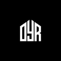 oyr-Brief-Design.oyr-Brief-Logo-Design auf schwarzem Hintergrund. oyr kreative Initialen schreiben Logo-Konzept. oyr Briefgestaltung. vektor