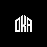 oka-Buchstaben-Design.oka-Buchstaben-Logo-Design auf schwarzem Hintergrund. oka kreative Initialen schreiben Logo-Konzept. oka-Buchstaben-Design.oka-Buchstaben-Logo-Design auf schwarzem Hintergrund. Ö vektor