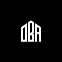 oba-Buchstaben-Design.oba-Buchstaben-Logo-Design auf schwarzem Hintergrund. oba kreative Initialen schreiben Logo-Konzept. oba-Buchstaben-Design.oba-Buchstaben-Logo-Design auf schwarzem Hintergrund. Ö vektor