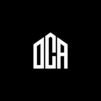 Oca-Brief-Logo-Design auf schwarzem Hintergrund. oca kreative Initialen schreiben Logo-Konzept. oca Briefgestaltung. vektor