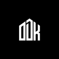 udda brev design.odk brev logotyp design på svart bakgrund. udda kreativa initialer brev logotyp koncept. udda brev design.odk brev logotyp design på svart bakgrund. o vektor