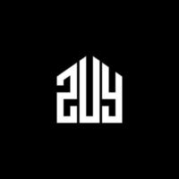 zuy brev logotyp design på svart bakgrund. zuy kreativa initialer brev logotyp koncept. zuy bokstavsdesign. vektor