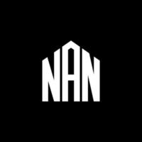 nan-Buchstaben-Logo-Design auf schwarzem Hintergrund. nan kreatives Initialen-Buchstaben-Logo-Konzept. Nan-Briefgestaltung. vektor