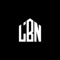 lbn brev logotyp design på svart bakgrund. lbn kreativa initialer brev logotyp koncept. lbn bokstavsdesign. vektor