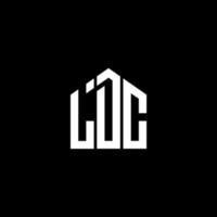 LDC brev logotyp design på svart bakgrund. LDC kreativa initialer brev logotyp koncept. ldc-bokstavsdesign. vektor