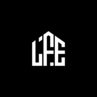 LFE brev logotyp design på svart bakgrund. Lfe kreativa initialer brev logotyp koncept. lfe bokstavsdesign. vektor