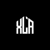 xla-Buchstaben-Logo-Design auf schwarzem Hintergrund. xla kreative Initialen schreiben Logo-Konzept. xla Briefgestaltung. vektor