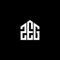 zeg brev logotyp design på svart bakgrund. zeg kreativa initialer brev logotyp koncept. zeg bokstavsdesign. vektor