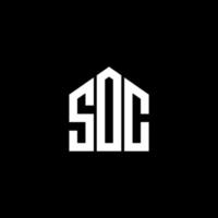 soc brev design.soc brev logotyp design på svart bakgrund. soc kreativa initialer brev logotyp koncept. soc brev design.soc brev logotyp design på svart bakgrund. s vektor