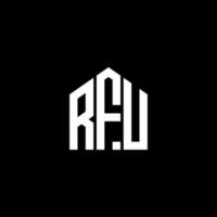 rfu-Buchstaben-Design.rfu-Brief-Logo-Design auf schwarzem Hintergrund. rfu kreative Initialen schreiben Logo-Konzept. rfu-Buchstaben-Design.rfu-Brief-Logo-Design auf schwarzem Hintergrund. r vektor