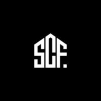 scf kreative Initialen schreiben Logo-Konzept. scf-Buchstaben-Design. scf-Brief-Logo-Design auf schwarzem Hintergrund. scf kreative Initialen schreiben Logo-Konzept. scf Briefgestaltung. vektor