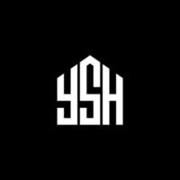 ysh-Buchstaben-Logo-Design auf schwarzem Hintergrund. ysh kreative Initialen schreiben Logo-Konzept. ysh Briefgestaltung. vektor