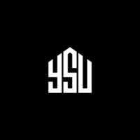 ysu-Buchstaben-Logo-Design auf schwarzem Hintergrund. ysu kreatives Initialen-Buchstaben-Logo-Konzept. ysu-Briefgestaltung. vektor