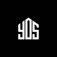 yos-Brief-Logo-Design auf schwarzem Hintergrund. yos kreative Initialen schreiben Logo-Konzept. yo Briefgestaltung. vektor