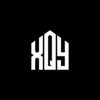 xqy brev logotyp design på svart bakgrund. xqy kreativa initialer brev logotyp koncept. xqy bokstavsdesign. vektor