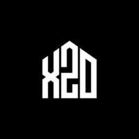xzo brev logotyp design på svart bakgrund. xzo kreativa initialer bokstavslogotyp koncept. xzo bokstavsdesign. vektor
