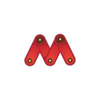 m-Buchstaben-Vektor-Logo-Design vektor