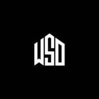 wso-Brief-Logo-Design auf schwarzem Hintergrund. wso kreatives Initialen-Buchstaben-Logo-Konzept. wso Briefgestaltung. vektor