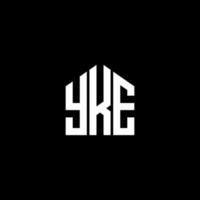 Yke-Brief-Logo-Design auf schwarzem Hintergrund. yke kreative Initialen schreiben Logo-Konzept. Yke-Briefgestaltung. vektor
